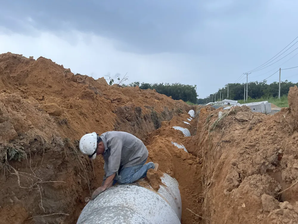 Thi công dự án tái định cư Long Đức (huyện Long Thành)