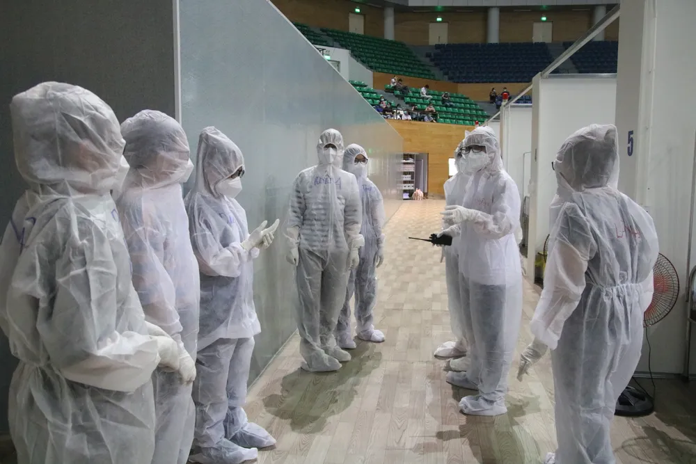 Bệnh viện dã chiến Tiên Sơn diễn tập tiếp nhận bệnh nhân với số lượng lớn ảnh 6