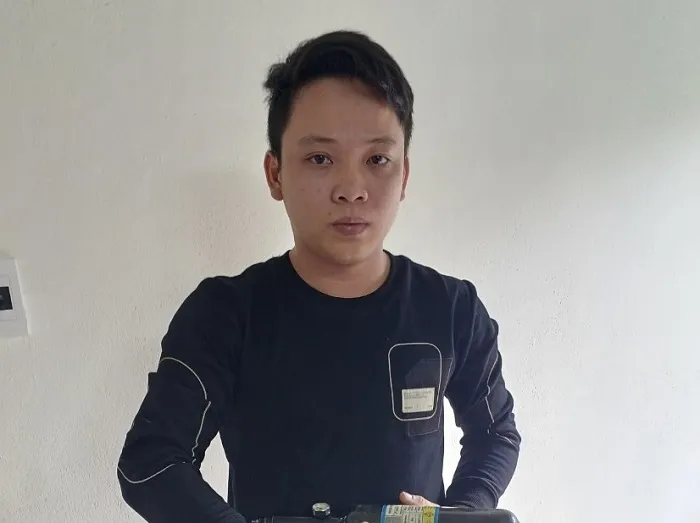 Đối tượng Thái tại cơ quan công an Đối tượng Thái tại cơ quan công an