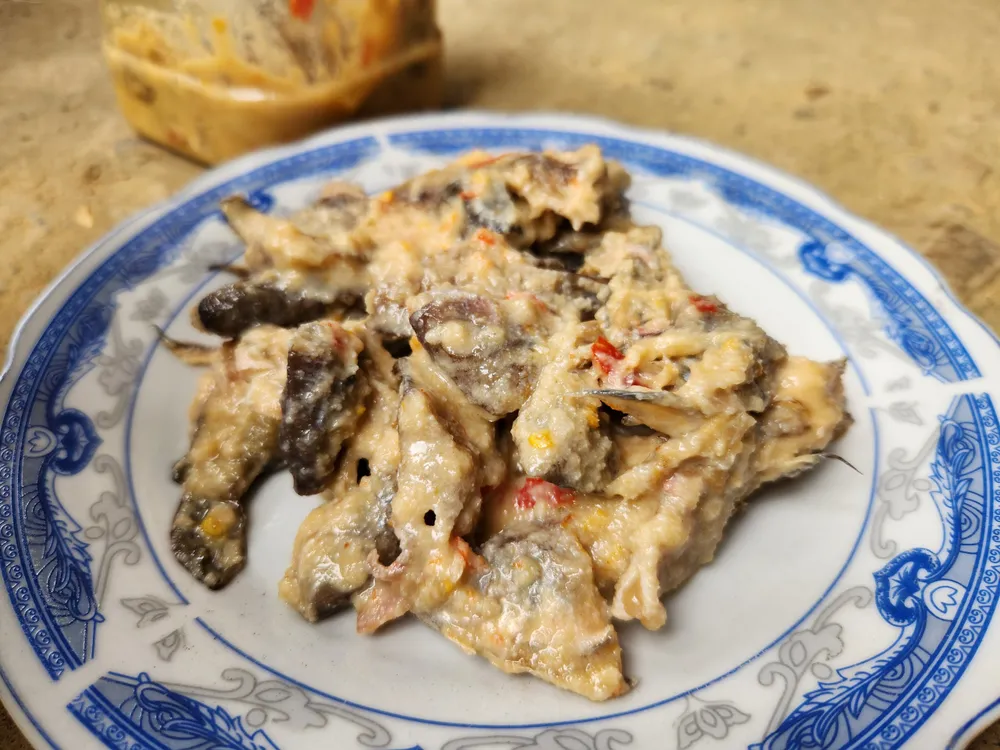 Món cá ủ chua của người dân vùng núi tỉnh Quảng Nam. Ảnh: NGUYỄN CƯỜNG