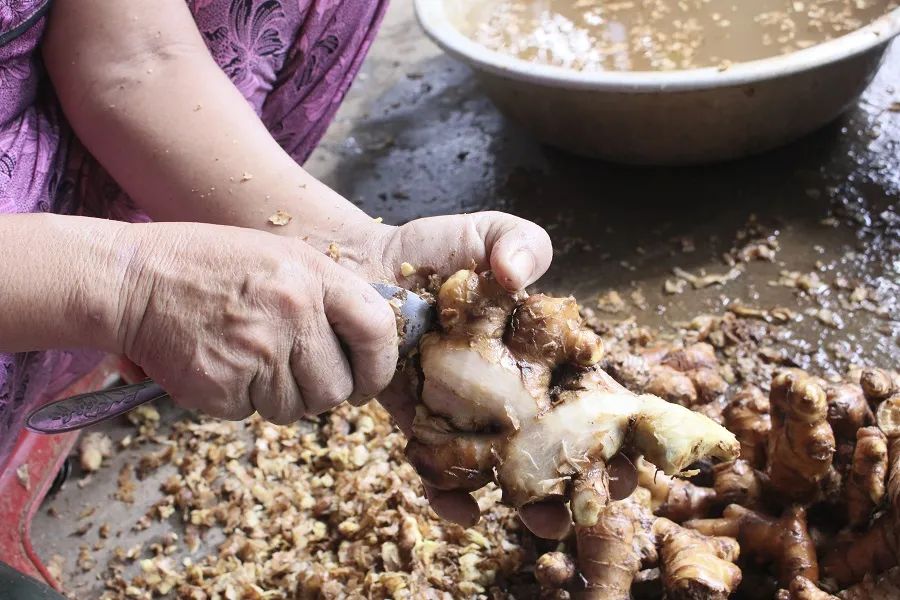 Làng nghề mứt gừng Mỹ Chánh vào vụ tết ảnh 2