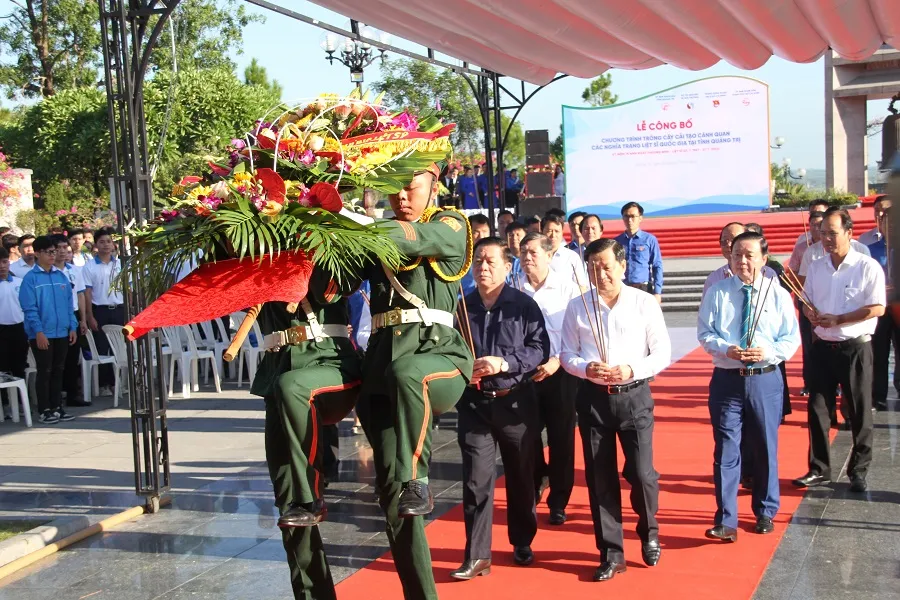 Trồng cây xanh, cải tạo cảnh quan tại các nghĩa trang liệt sĩ quốc gia tỉnh Quảng Trị ảnh 1