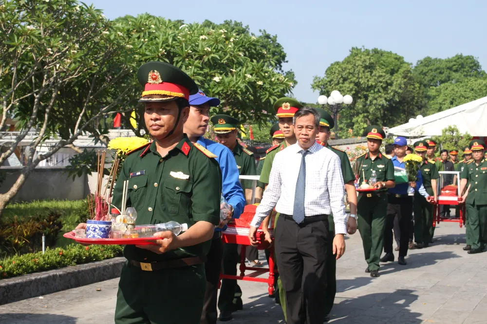 Các hài cốt liệt sĩ được an táng tại Nghĩa trang Liệt sĩ Quốc gia Đường 9