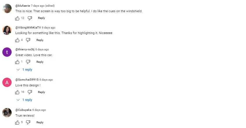 Hầu hết các bình luận dưới video của Techme0ut đều cho thấy sự yêu thích đối với mẫu xe VF 8 đến từ Việt Nam (Ảnh chụp màn hình)