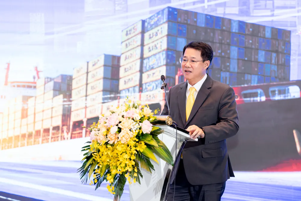 Ông Nguyễn Trường Giang, Phụ trách Hội đồng thành viên, Tổng Công ty Bưu điện Việt Nam phát biểu tại Lễ ký kết hợp tác.JPG