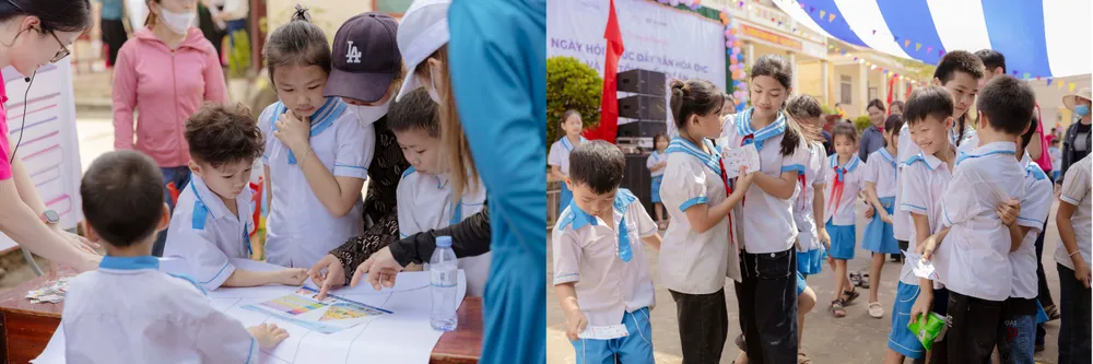 3 Hoc sinh Nghe An tim hieu ve dinh duong tai ngay hoi truong hoc hanh phuc.jpg