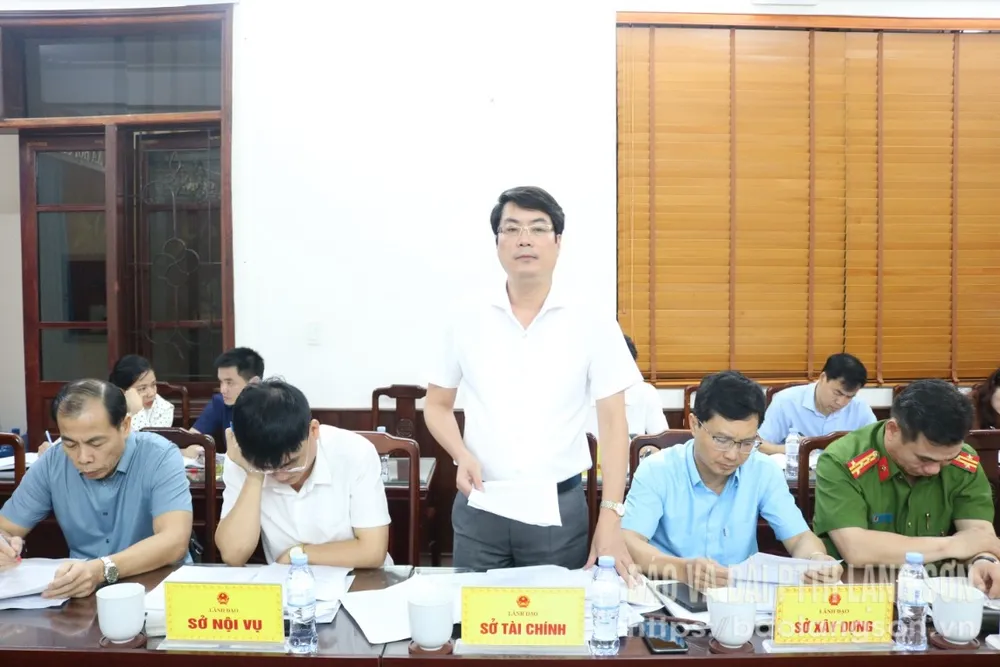 Lãnh đạo Sở Tài chính phát biểu ý kiến tại buổi kiểm tra