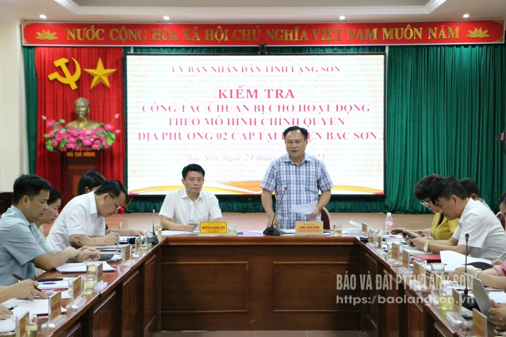 Đồng chí Lương Trọng Quỳnh, Phó Chủ tịch UBND tỉnh phát biểu kết luận buổi kiểm tra