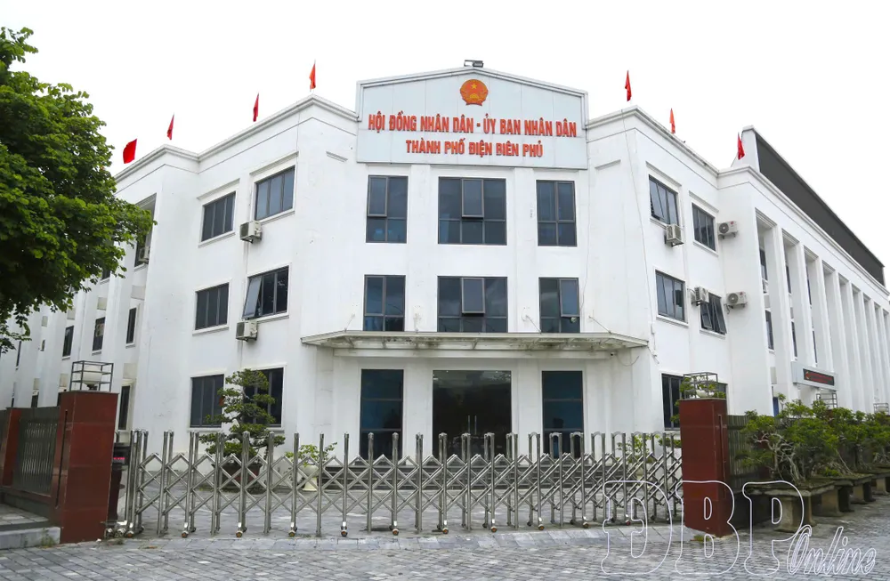 Trụ sở làm việc của phường Điện Biên Phủ sẽ đặt tại trụ sở Thành ủy, HĐND, UBND TP. Điện Biên Phủ hiện nay.