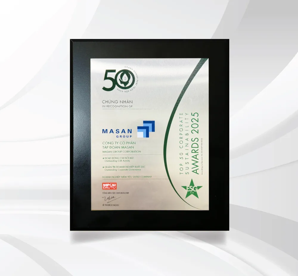 Tập đoàn Masan đạt 2 hạng mục trong Bảng xếp hạng Top 50 Doanh nghiệp phát triển bền vững 2025.jpg