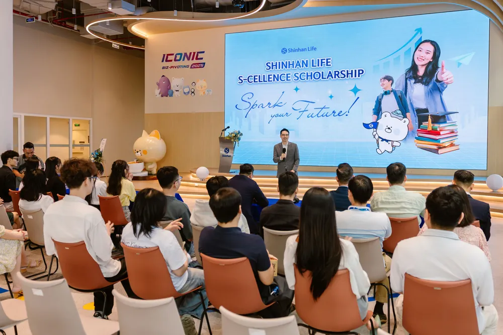 Ông Bae Seung Jun - Tổng Giám đốc Shinhan Life Việt Nam - chia sẻ cảm nghĩ tại buổi lễ..jpeg