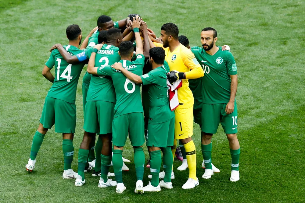 Saudi Arabia sẽ cạnh tranh cùng Nhật Bản và Australia cho 2 tấm vé tham dự World Cup 2022. Ảnh: AP