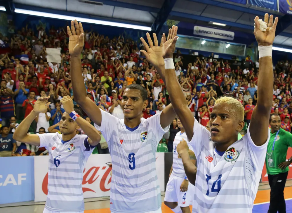 Đội tuyển futsal Panama ăn mừng với tấm vé tham dự World Cup lần thứ 3 liên tiếp vào tháng 5-2021. Ảnh: CONCACAF