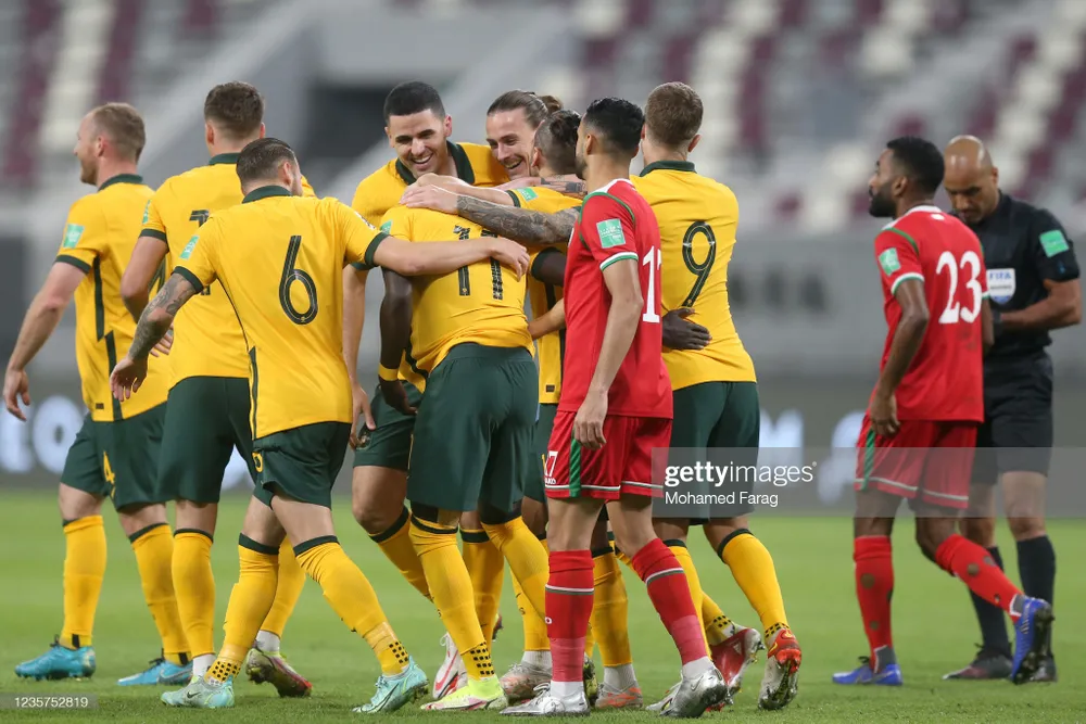 Niềm vui thắng trận của các cầu thủ Australia. Ảnh: GETTY