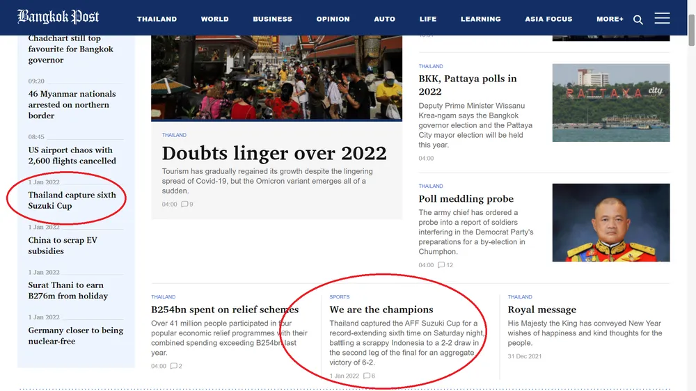 Truyền thông Thái Lan ‘khai Xuân’ bằng chức vô địch AFF Cup ảnh 1