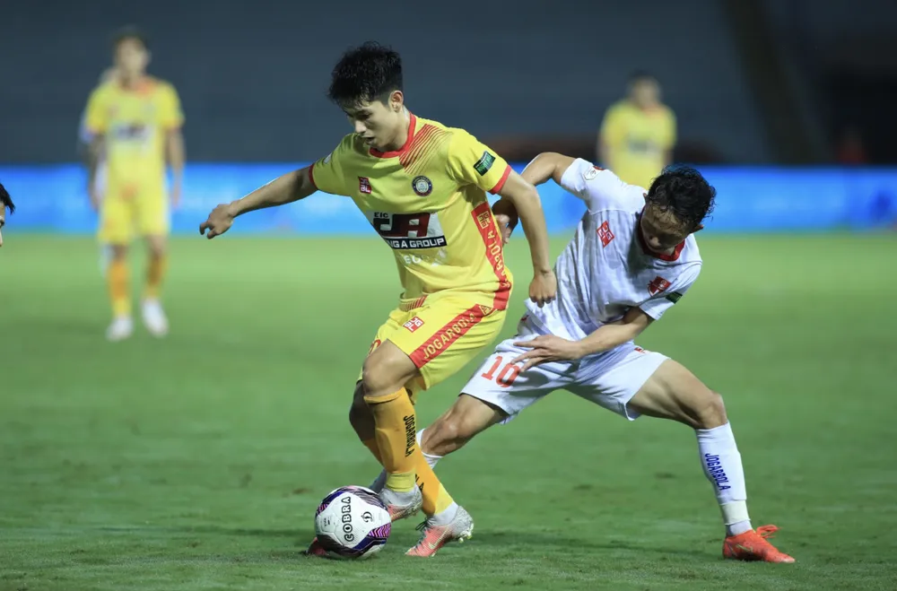 Thanh Hoá kiếm 1 điểm trước chủ nhà Hải Phòng. Ảnh: MINH HOÀNG