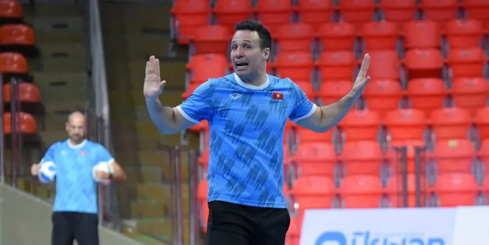 Tân HLV Giustozzi Diego Raul có trận đấu ra mắt người mộ futsal Việt Nam vào 17g chiều 12-9. ẢNH: ANH TRẦN