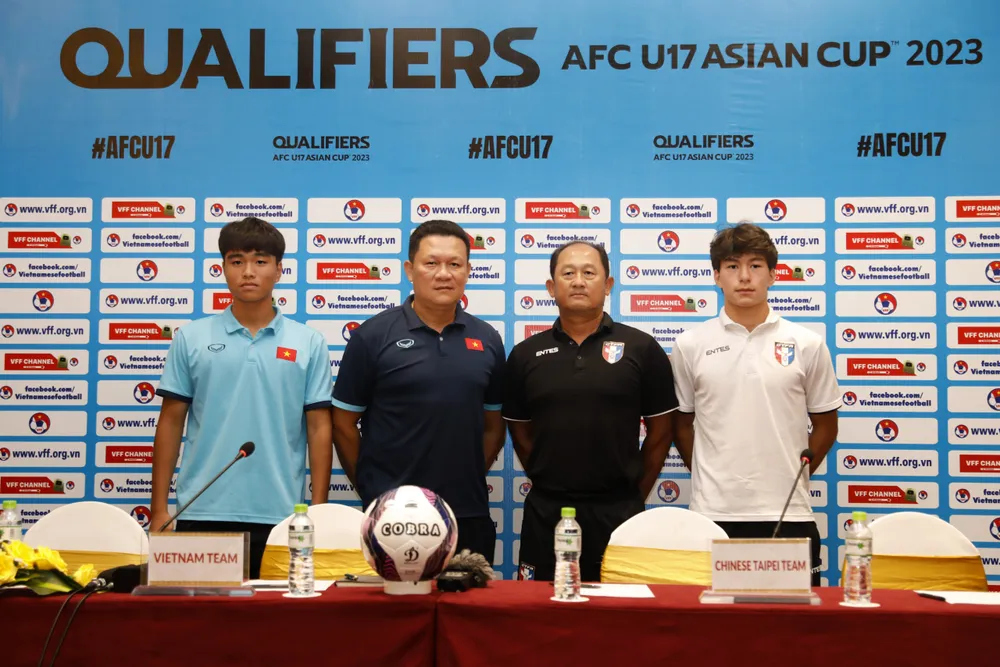 U17 Việt Nam hạ chỉ tiêu 3 điểm trước Đài Bắc Trung Hoa. ẢNH: MINH HOÀNG