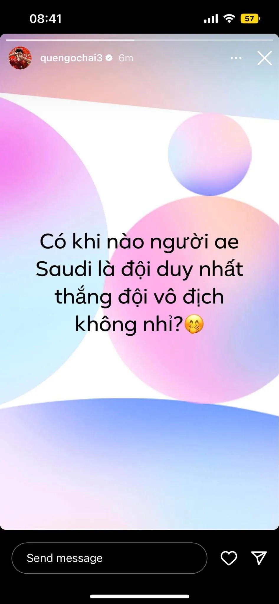 Phản ứng của tuyển thủ Việt Nam khi Messi vào chung kết World Cup ảnh 1