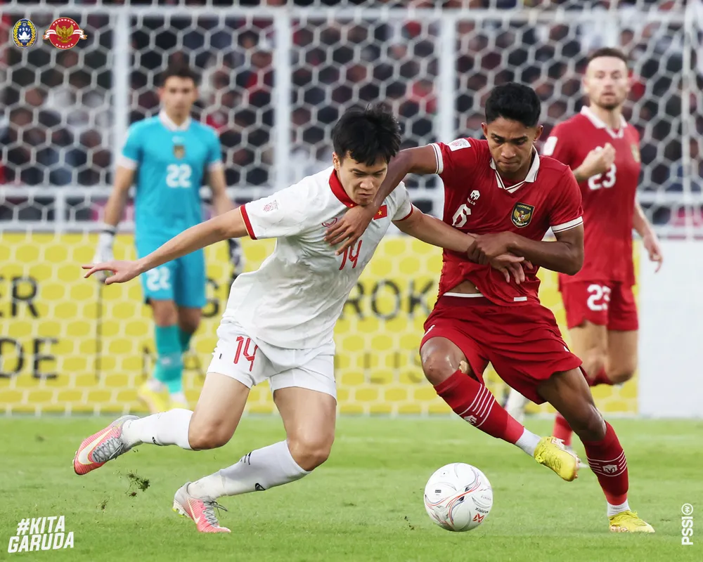 Indonesia và Việt Nam cầm hòa không bàn thắng ở bán kết lượt đi AFF Cup 2022