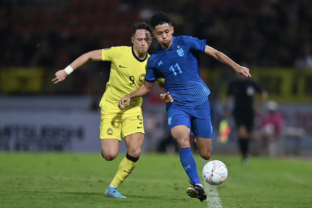 Các cầu thủ Thái Lan có lần thứ 2 liên tiếp vào chơi trận chung kết AFF Cup. ẢNH: FAT