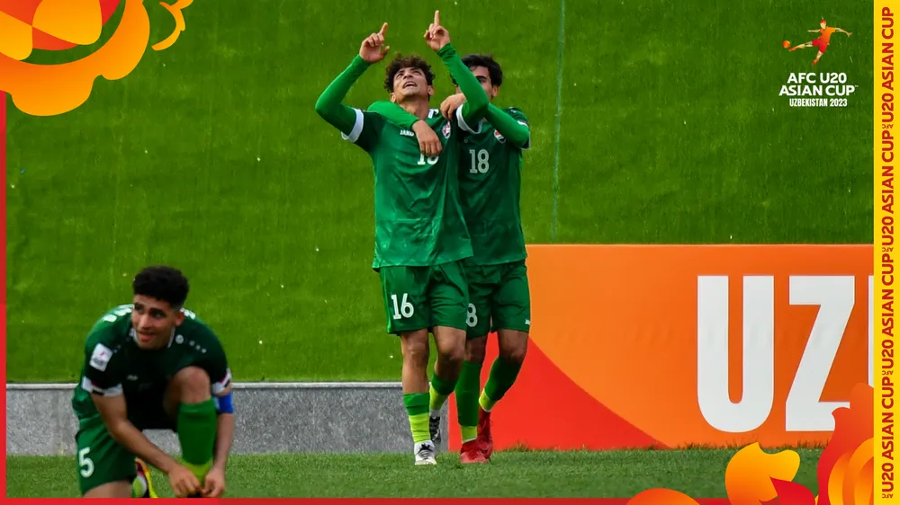 Niềm vui chiến thắng của U20 Iraq. ẢNH: AFC