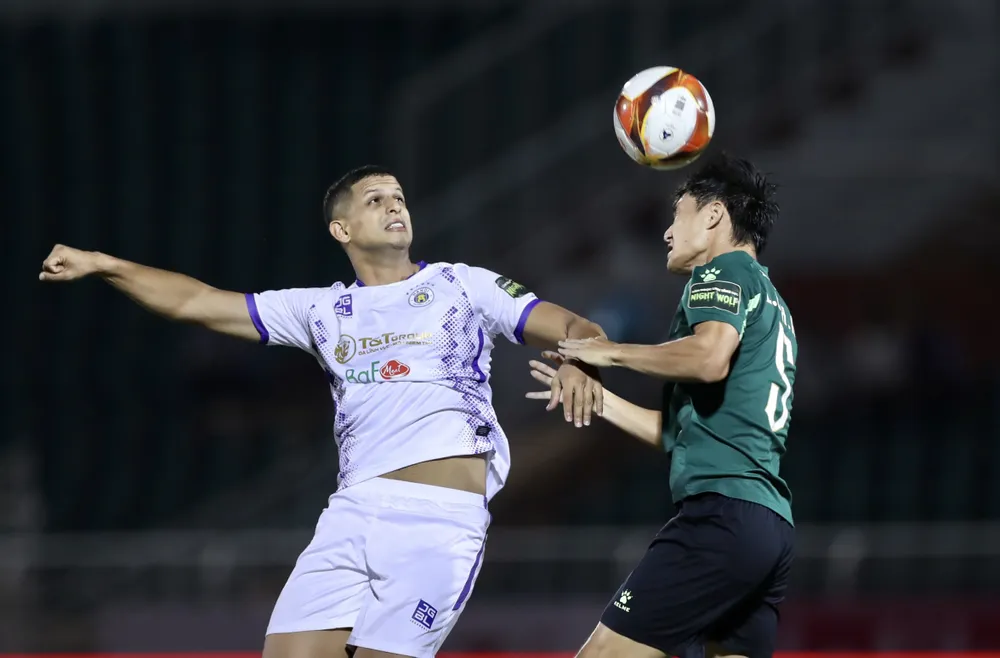 Hà Nội FC đánh bại CLB TPHCM ở vòng 5 V-League 2023. ẢNH: DŨNG PHƯƠNG. 