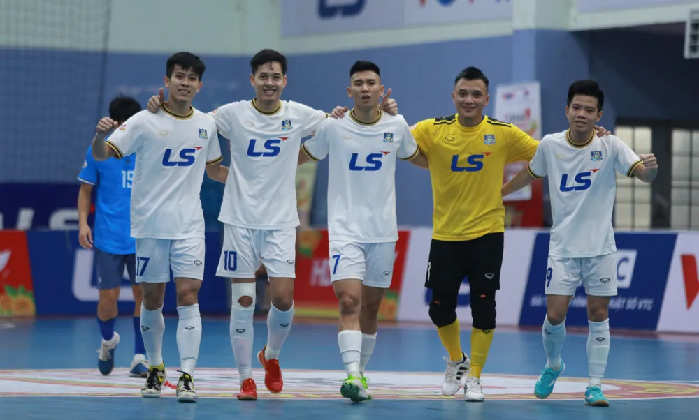 Niềm vui chiến thắng của Thái Sơn Bắc. ẢNH: ANH TRẦN. 