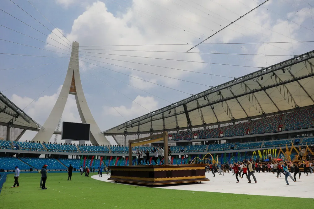 Các nghệ nhân đang tích cực tập luyện chuẩn bị cho lễ khai mạc SEA Games 32