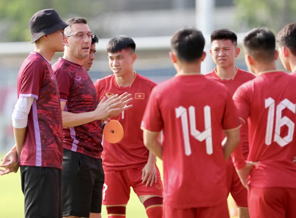 U22 Việt Nam đã sẵn sàng cho trận đấu tiếp theo gặp U22 Singapore. ẢNH: DŨNG PHƯƠNG