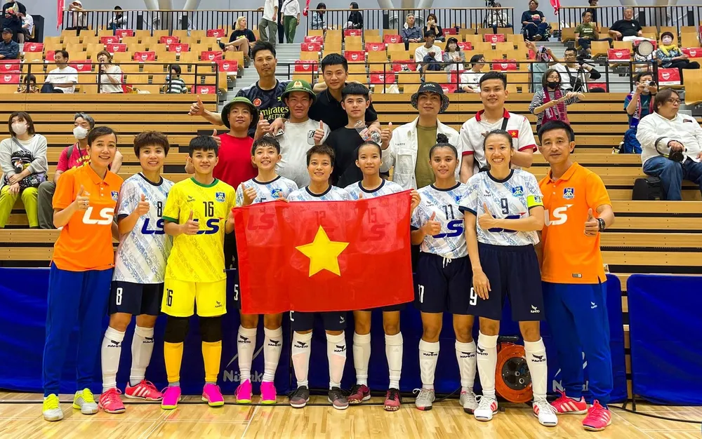 CLB futsal nữ TPHCM khép lại chuyến tập huấn ở Nhật Bản. ẢNH: ANH TRẦN 