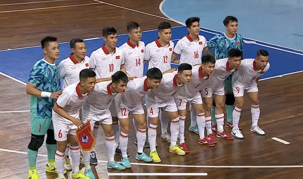 Ba tổ đấu của đội tuyển futsal Việt Nam ở trận giao hữu.
