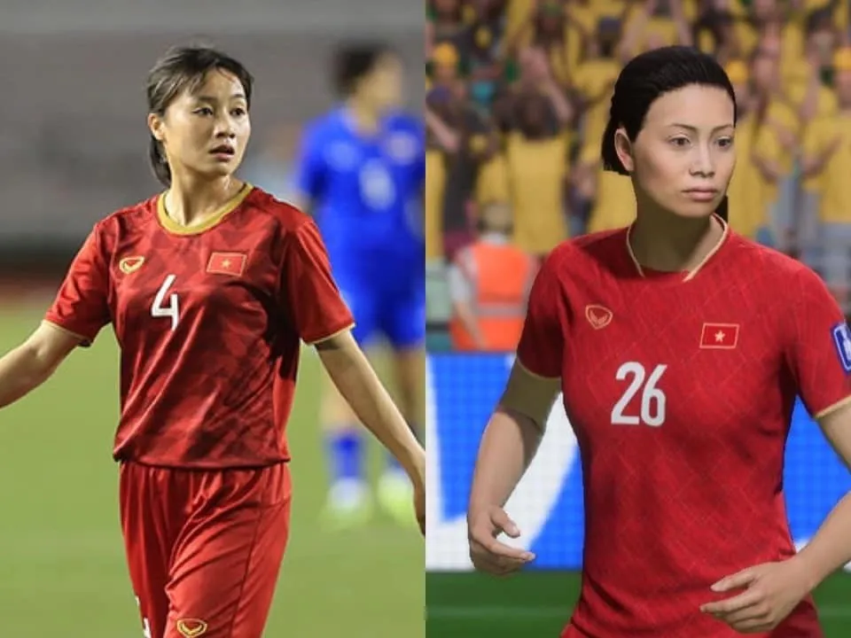 Hoàng Thị Loan ngoài đời và mô phỏng trên game "FIFA 23" 
