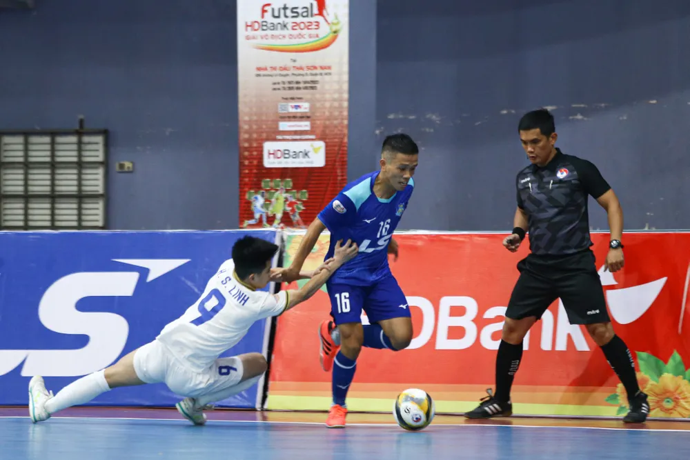 Sự trở lại kịp thời của Phạm Đức Hòa giúp Thái Sơn Nam TPHCM vượt qua khó khăn. ẢNH: ANH TRẦN