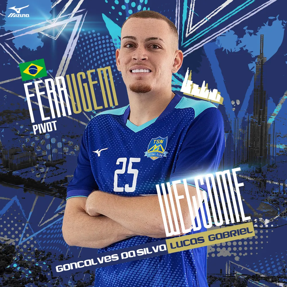 Chân sút Lucas Gabriel là ngoại binh duy nhất của Thái Sơn Nam TPHCM dự Futsal Cúp quốc gia HDBank 2023. 