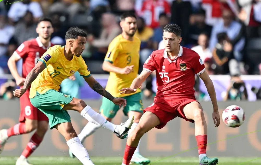Indonesia dừng bước ở vòng 16 đội Asian Cup 2023 sau thất bại 0-4 trước Australia. ẢNH: AFC 