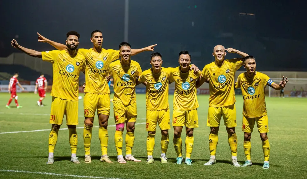 Thanh Hóa lội ngược dòng để giành chiến thắng trước Hải Phòng. ẢNH: MINH HOÀNG