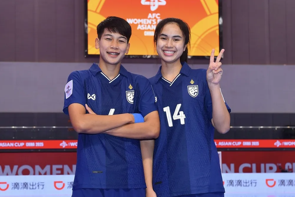 Các nữ tuyển thủ futsal Thái Lan thắng đậm ở trận ra quân Giải futsal nữ châu Á 2025. ẢNH: FAT 
