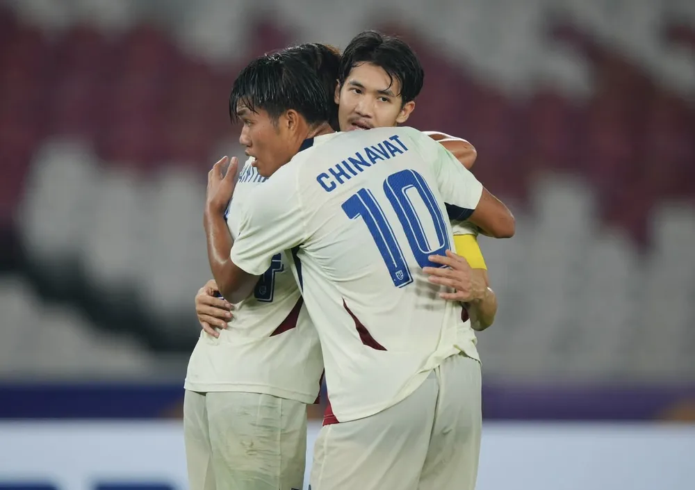 U23 Thái Lan đứng hạng Ba tại Giải U23 Đông Nam Á 2025. ẢNH: FAT