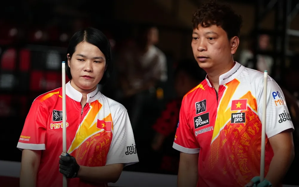 Cặp cơ thủ Dương Quốc Hoàng và Bùi Xuân Vàng dừng bước tại Box Billiards Mixed Doubles Open 2025 
