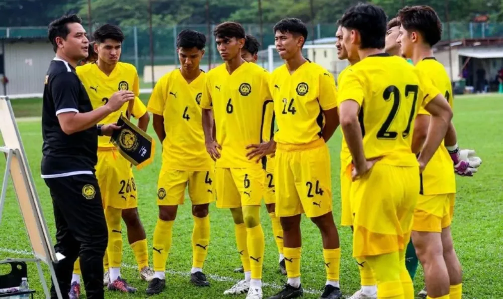 U23 Malaysia nằm cùng bảng đấu với U23 Việt Nam và U23 Lào tại vòng bảng SEA Games 33. ẢNH: NST