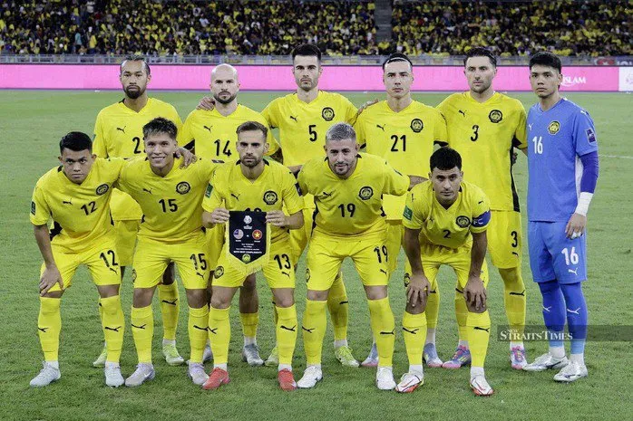 Đội tuyển Malaysia đối diện nguy cơ bị xử thua Việt Nam tại vòng loại Asian Cup 2027. ẢNH: FAM 