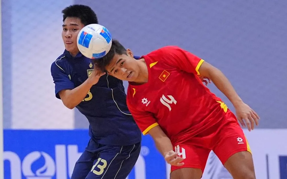 Futsal U19 Việt Nam đứng nhì bảng A tại Giải futsal U19 Đông Nam Á 2025. ẢNH: FAT 