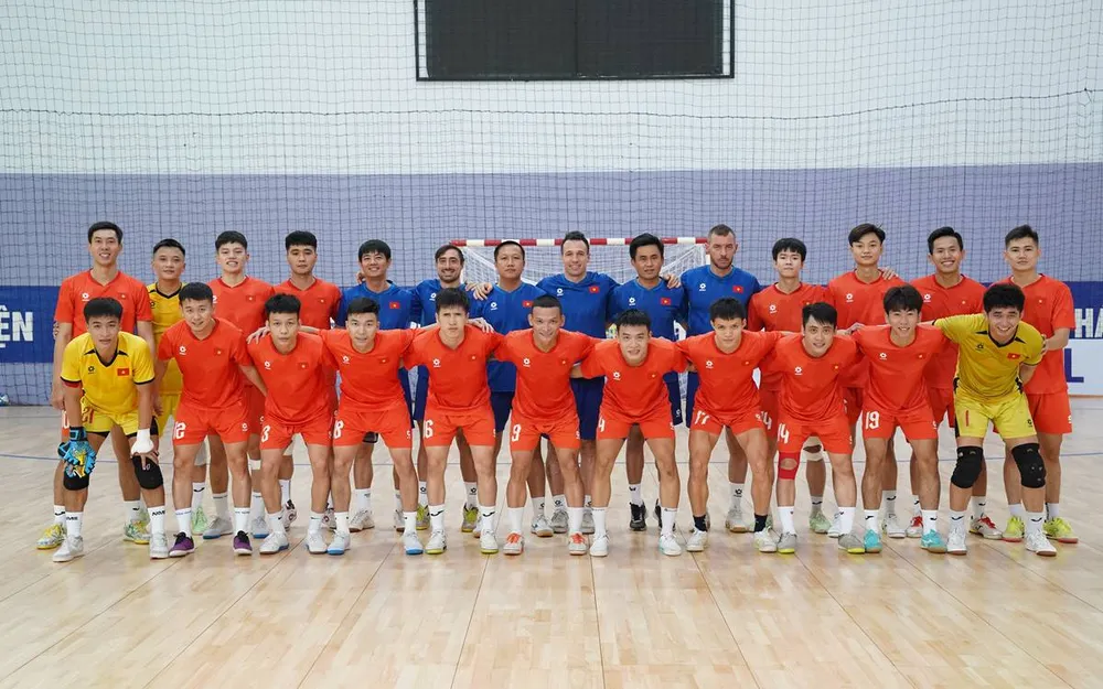 Đội tuyển futsal Việt Nam hội quân chuẩn bị cho vòng chung kết Giải futsal châu Á 2026. ẢNH: TÂM HÀ 