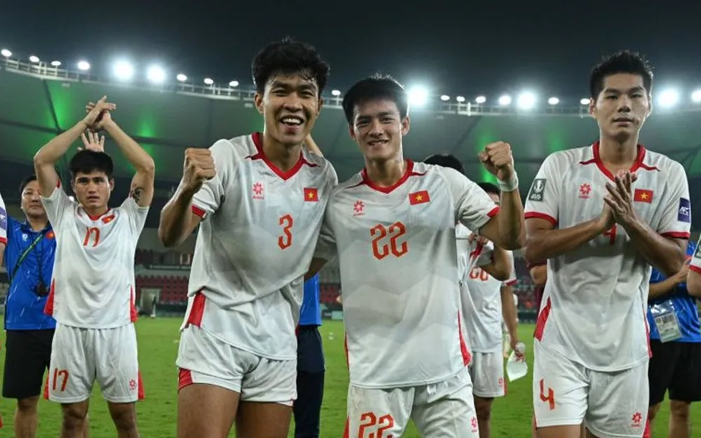 U23 Việt Nam tiến vào tứ kết U23 châu Á 2026 với thành tích toàn thắng. ẢNH: AFC