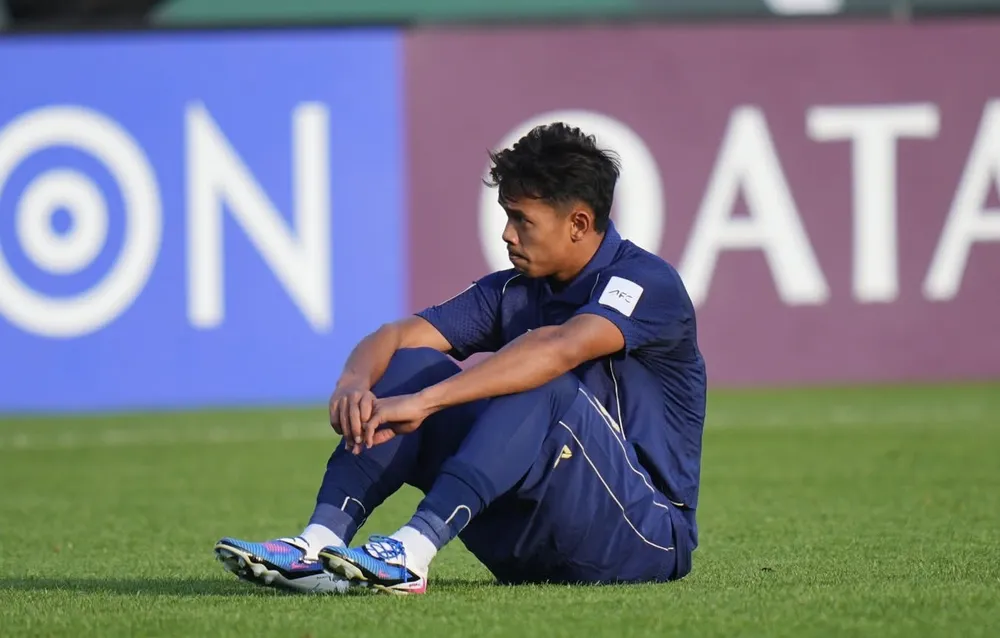 Nỗi buồn của U23 Thái Lan. ẢNH: FAT