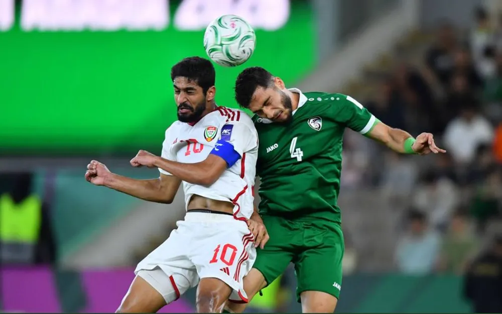 U23 UAE (áo trắng) cầm hòa U32 Syria, qua đó gặp U23 Việt Nam ở tứ kết U23 châu Á 2026. ẢNH: AFC 