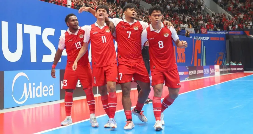 Niềm vui của các cầu thủ Indonesia. ẢNH: AFC 