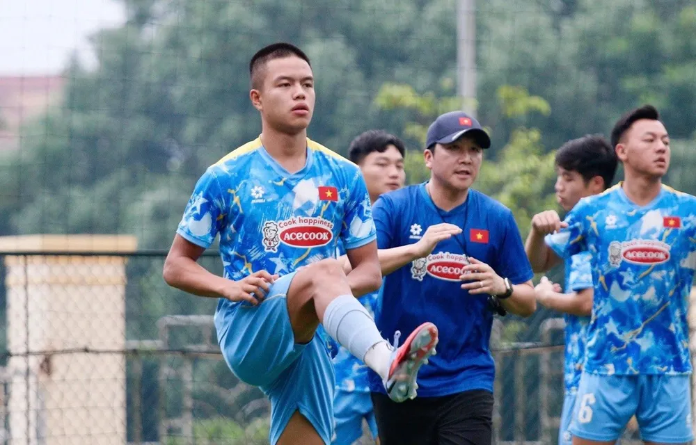 Tiền vệ Việt kiều Trần Thành Trung đã được gọi lên U23 Việt Nam từ tháng 8-2025. ẢNH: NHẬT ĐOÀN 