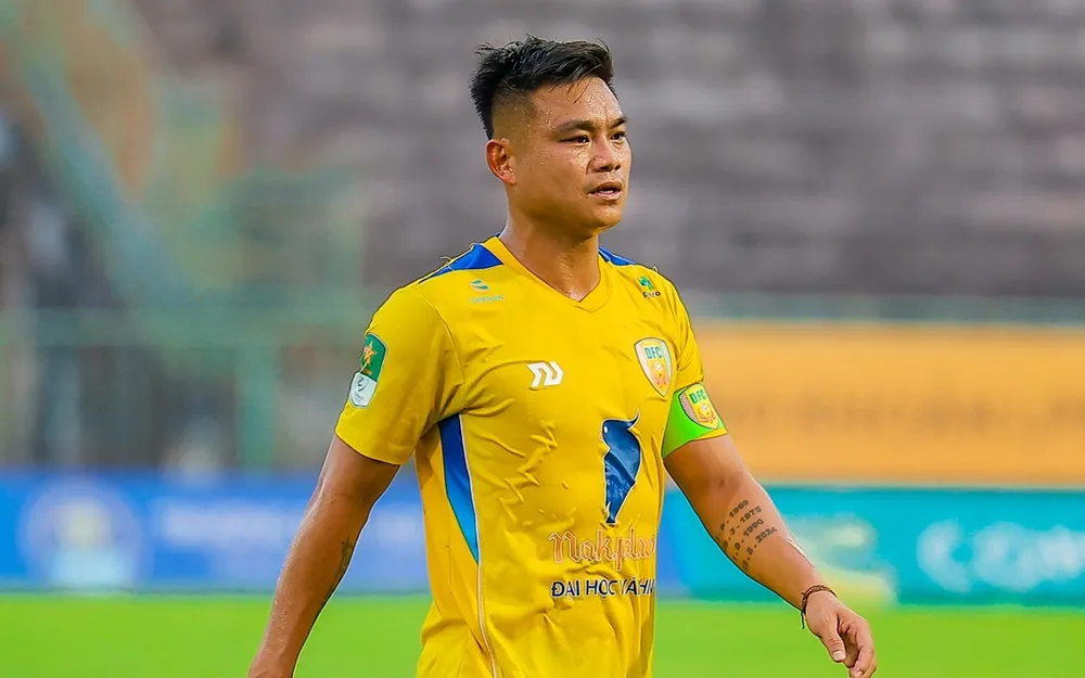 Đội hạng Nhất Đồng Tháp đang trải qua mùa giải 2025-2026 đầy khó khăn. ẢNH: HOÀI ĐỨC